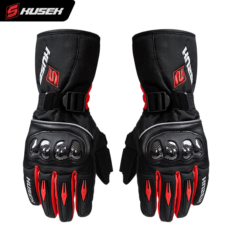 Guantes de motocicleta KUSEK para equipos de carreras de motocicleta al aire libre Guantes de invierno a prueba de caídas y frío