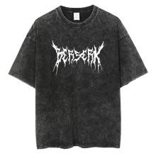 Harajuku Anime Print T-Shirt Men Streetwear Vintage Black Ts