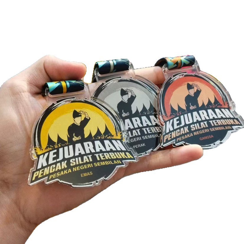 定制奖牌 亚克力表彰牌纪念牌挂脖跨境专供源头工厂标牌有机玻璃