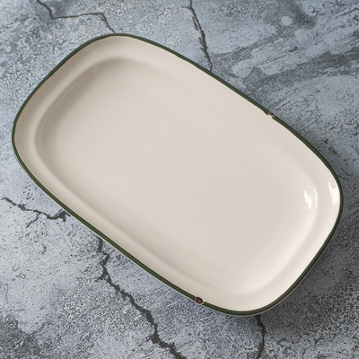 TinTin esmalte de imitación de gama alta plato para el hogar [LZ ding serie ding] placa rectangular con buena calidad