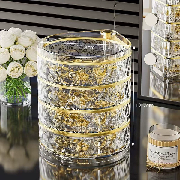 Four-layer gold edge rotary storage box