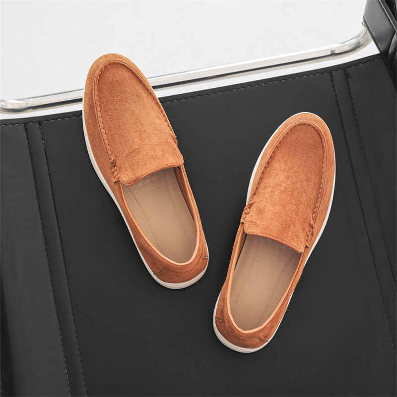 Zapatos de hombre comercio exterior Europa y América, el mismo estilo, zapatos Lofu casuales, zapatos de guisantes cómodos y transpirables de un solo paso para hombres sin cordones