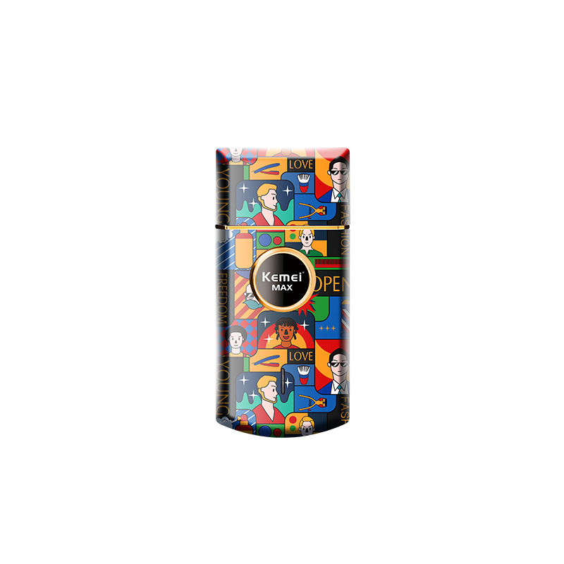 Afeitadora eléctrica kemei KM-RS7098 juventud graffiti USB recargable portátil alternativo Maquinillas de afeitar eléctrica