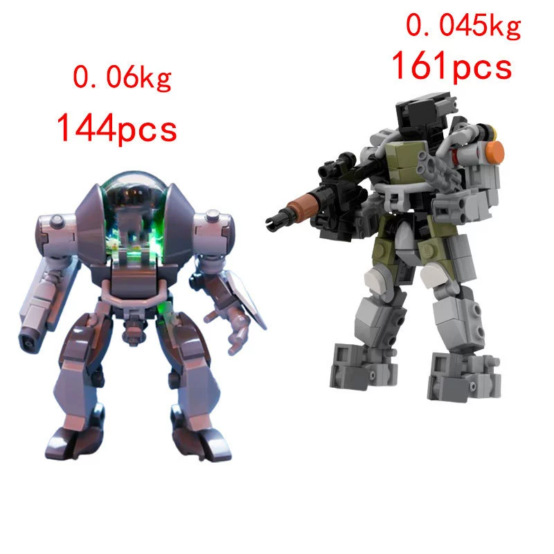Роботизированная Меха кирпичная модель MOC-91099/MOC-94380 - набор частиц малого размера, 12.5x10x2 см, 0.081 кг, два цвета