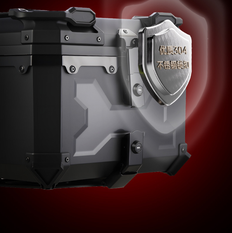 36L 45L 55L 65L Large Capacity Aluminum Alloy Motorcycle Trunk Quick Release Tool Box Electric Vehicle Trunk
