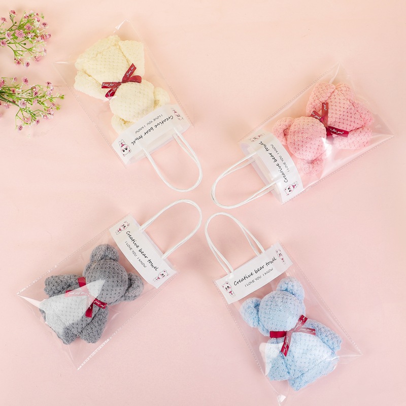 Bear Towel with Hand Gift Kindergarten Gifts Birthday Favors Hundred Days Banquet Opening Event Small Gift Small