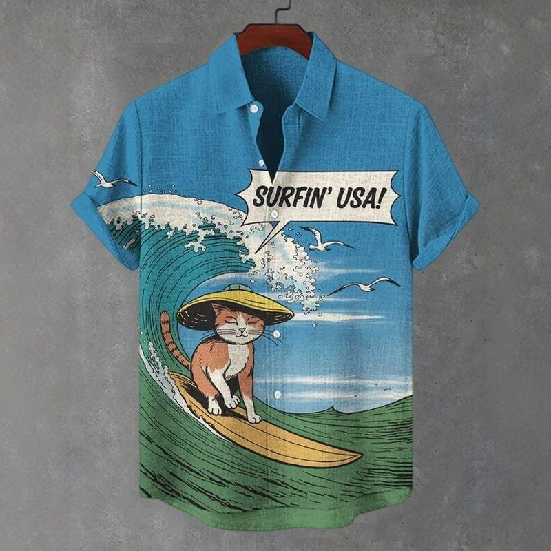 Men's Funny Cat Beer Print T-Shirt 3D Hawaiian Shirt Unisex Short Sleeve Shirt Vacation Beach Aliexpress Men's Funny Cat Beer Print T-Shirt 3D Hawaiian Shirt Unisex Short Sleeve Shirt Vacation Beach Aliexpress