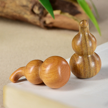 小叶紫檀绿檀木雕葫芦男文玩福禄实木随身把玩件小摆件吊坠手把件