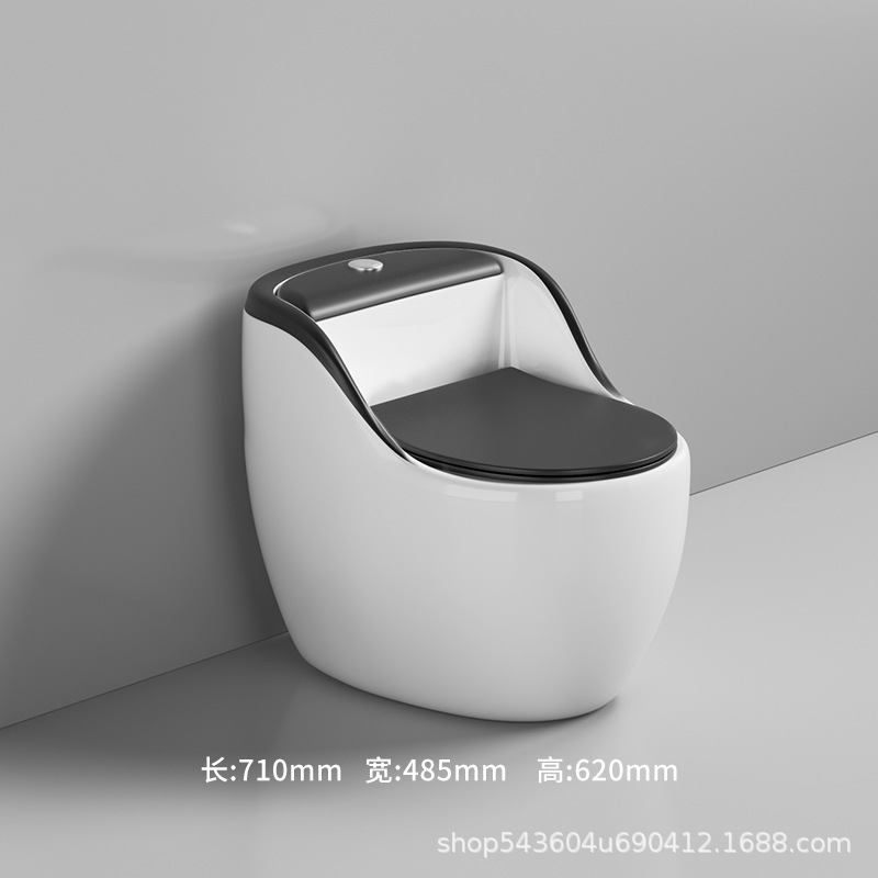Nuevo hogar inodoro de descarga ultra-alto sifón inodoro Mute desodorante de ahorro de agua de tipo huevo de gran diámetro Baño