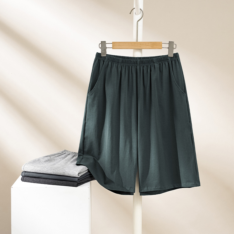 남성용 파자마 팬츠, 면 여름 반바지, 얇은 남성용 대형 팬츠, 모달 레이온 루즈 여름 홈 플러스 사이즈 홈