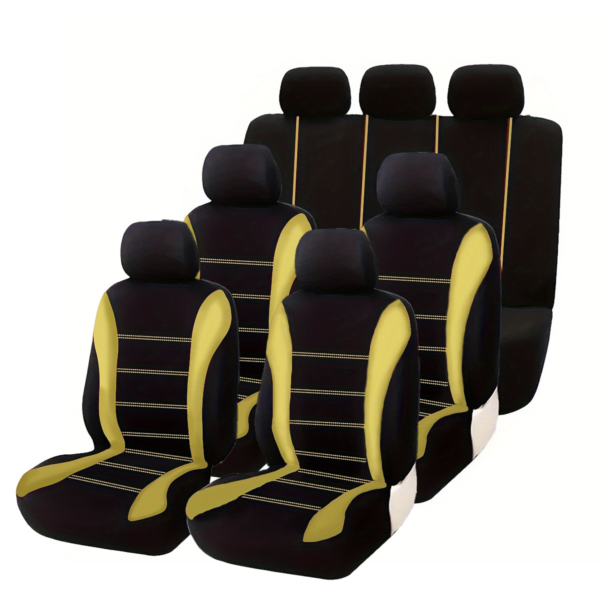 Amazon Mexico 7-Seater Waistline Style All-Season Universal Car Seat Cover Fabric Seat Cover 13-Piece Set Double Line