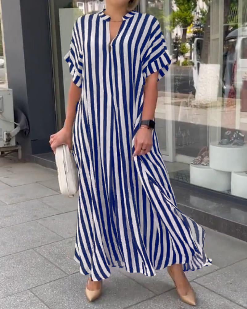 Women's Striped Maxi Dress color options