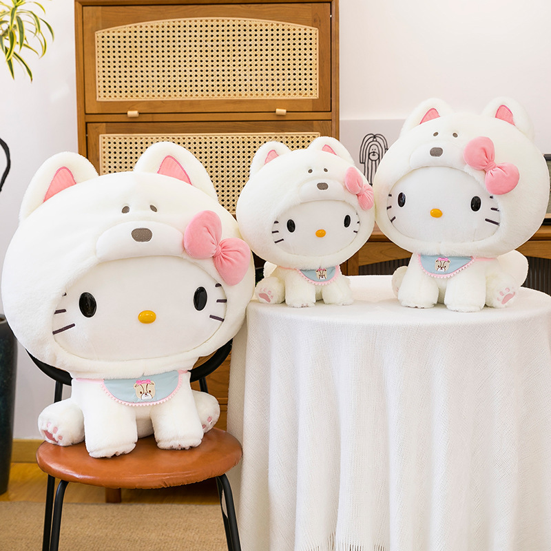 新しいミアンミアンシリーズ猫人形が西ハイランドKT猫人形ハローキティぬいぐるみ枕ギフトに変身|undefined