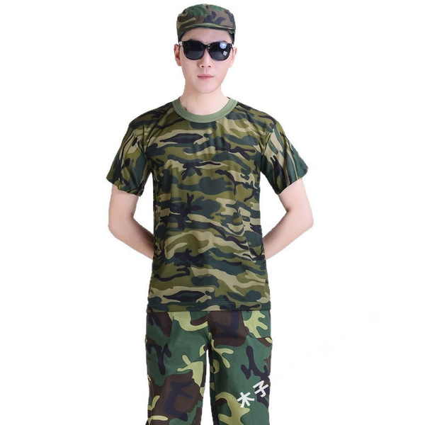 Summer camouflage quick dry tactics T-shirt