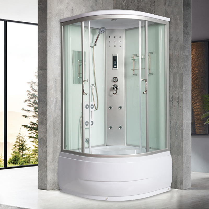 Bathroom Sliding Door, Curved Glass Partition for Shower Room, Integrated Shower with Bathtub, Minimalist Bathroom Door Bathroom Sliding Door, Curved Glass Partition for Shower Room, Integrated Shower with Bathtub, Minimalist Bathroom Door