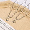 Brand retro space necklace hip-hop style for beloved, rainbow pendant, chain for key bag , Korean style