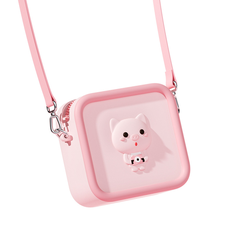 Bolsa de silicona caliente transfronteriza bolso de cámara de dibujos animados lindos niños mini portátil impermeable bolsa de maquillaje resistente al desgaste image 5