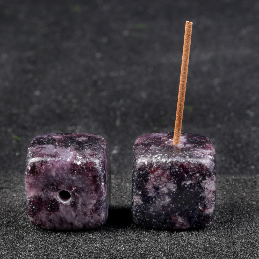 1327-natural cristal ágata piedra cuadrado incienso titular línea incienso base cristal aromaterapia piedra incienso titular pequeños adornos