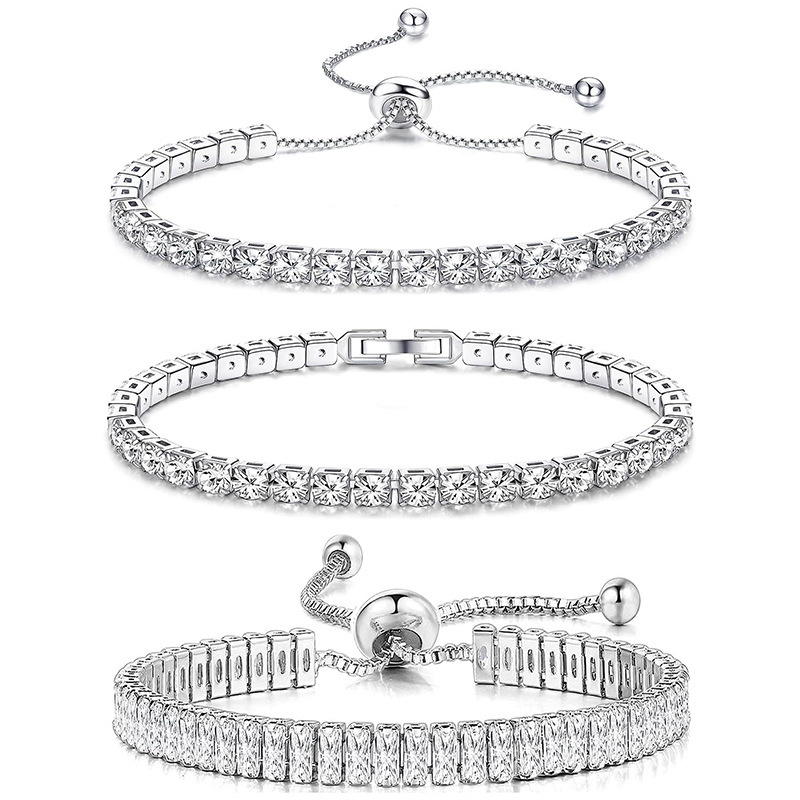 Fashionable elegant adjustable bracelet with zircon