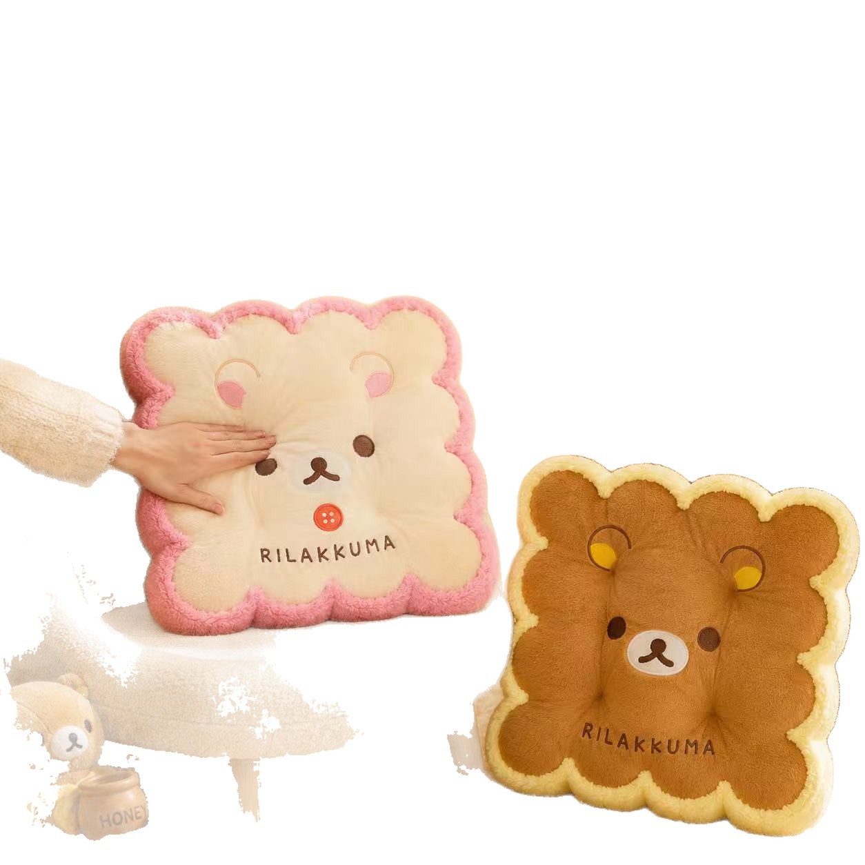 정품 홀가분곰 방석 모조 토끼털 쿠션 사무실 의자 쿠션 만화 쿠션 가정 선물 도매