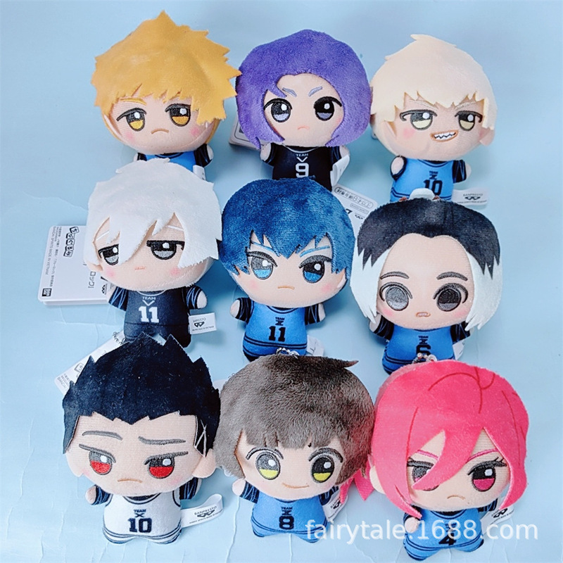 Collection Cartoon Blue Lock Football League Striker Blue Prison Plush Toy Pendant Keychain Doll