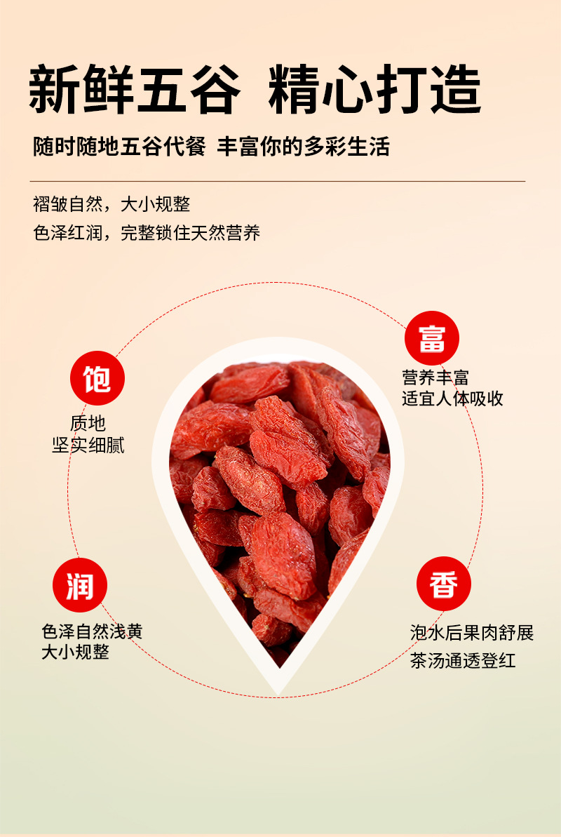 Ningxia Goji Berries Gou Qi Zi Dried Red Wolfberry Bulk Loose Berries for Tea Soup and Daily Herbal Use quality and texture