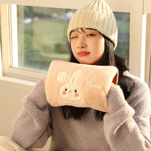 GB Hot Water Bag Charging Hand Warmer Cartoon Water Warmer Bag for Stomach and Waist Electric Warmer Hand Warmer Explosion-proof Baby Warmer