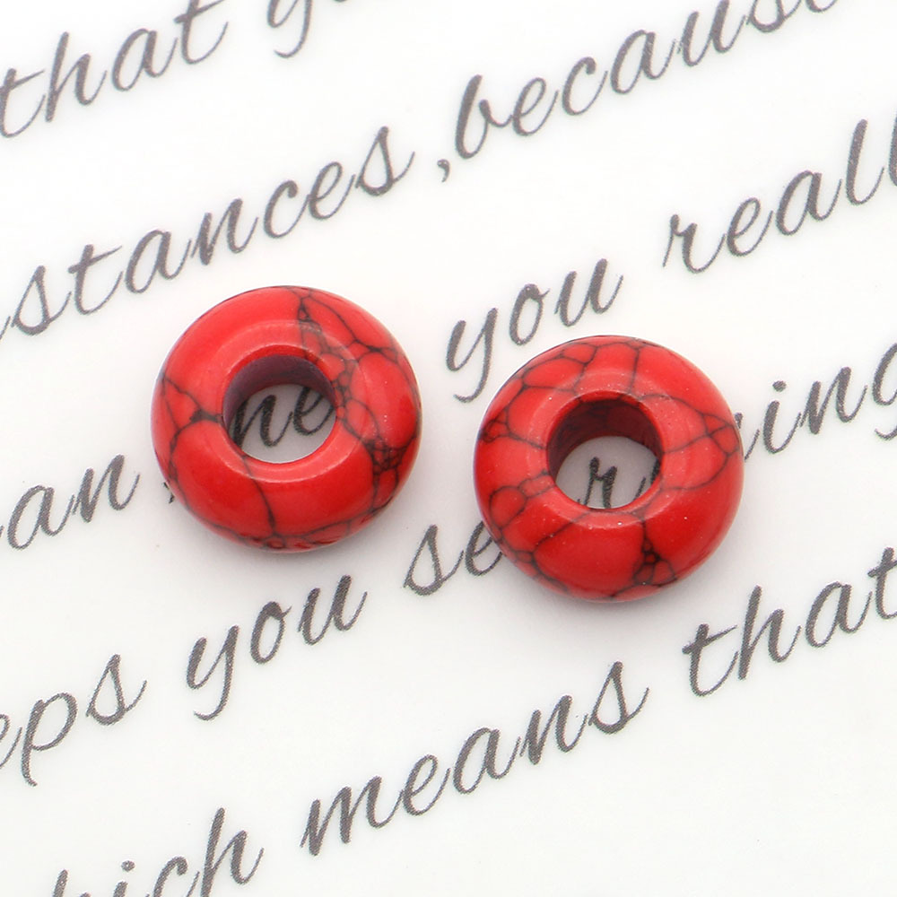 Pequeño anillo de piedra natural botón de seguridad de cristal DIY cuerdas de trenzado cuentas de pulsera collar accesorios colgante