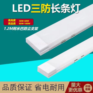 Shunguan Amoeba 100W LED Aluminum Bottom Amoeba Dust-proof Support Lamp 1.2 m 60W Shangchao Taixiang Strip Lamp