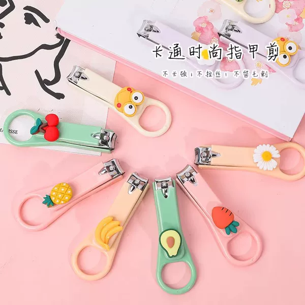 Printed logo factory wholesale Cartoon creative nail clippers cute portable nail clippers household folding nail clippers