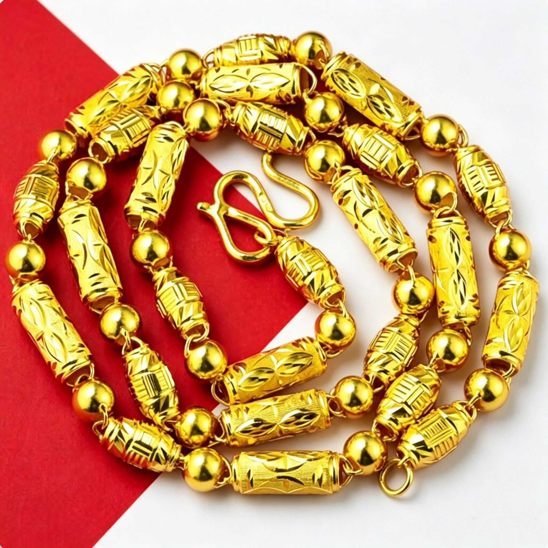 [Accepting Dropshipping] [Premium Products] Multi-Gemstone Necklace Vietnamese Gold-Plated Men's Bold and Stylish Versatile Jewelry Wholesale
