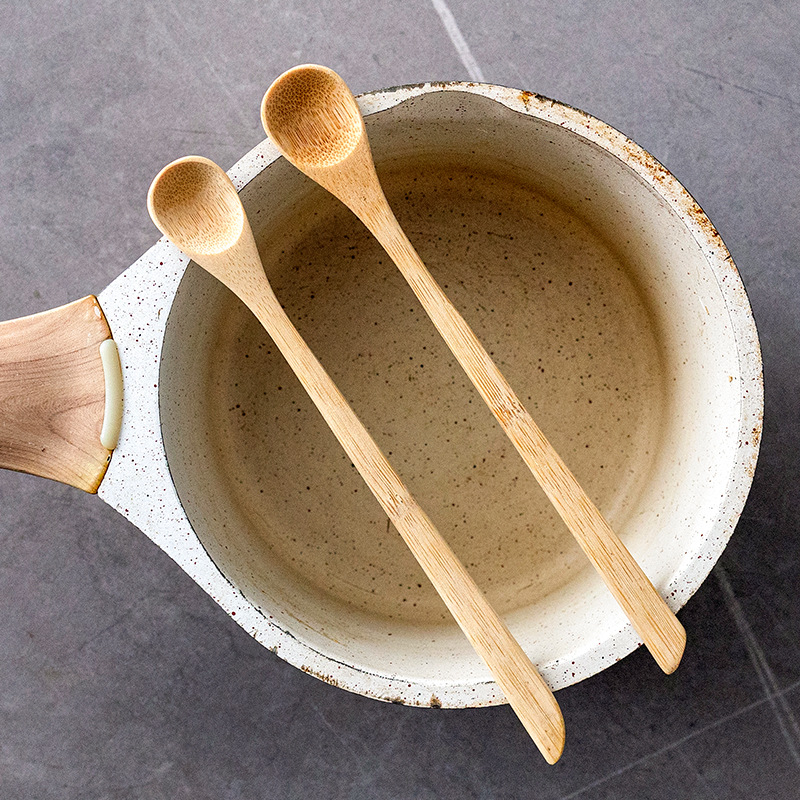 Cucharas de bambú 16X3CM19 * 3CM Cucharas de café carbonatadas Cucharas de café