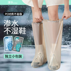 厂家批发一次性雨鞋套中高长筒防滑雨鞋骑行加厚成人防水雨鞋套