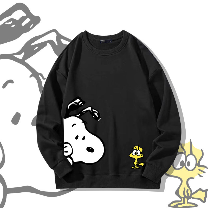 Japanese anime Snoopy round neck pullover sweater men's spring and autumn youth fashion brand loose long sleeve clothes coat Japanese anime Snoopy round neck pullover sweater men's spring and autumn youth fashion brand loose long sleeve clothes coat