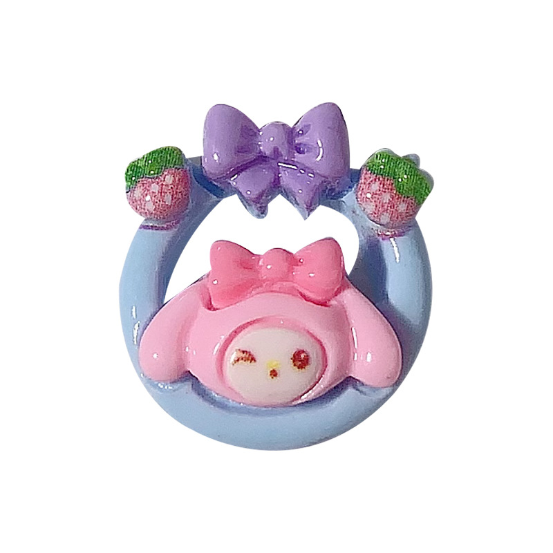 Cestas de flores de fruta de dibujos animados Sanrio accesorios de resina diy caja de teléfono móvil agujero de botón de zapato taza de agua material hecho a mano