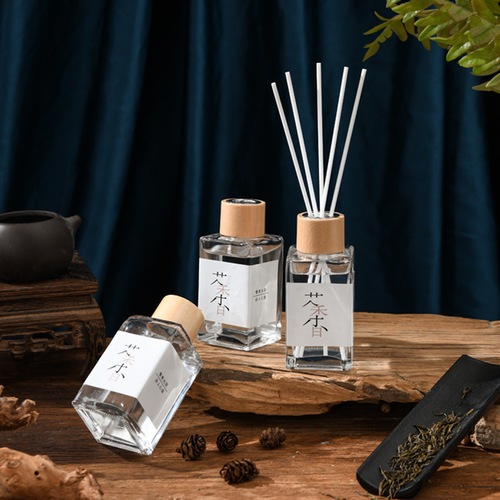 Tea-flavored essential oil flameless incense for boys' bedrooms, long-lasting room, household, car fragrance, toilet air freshener