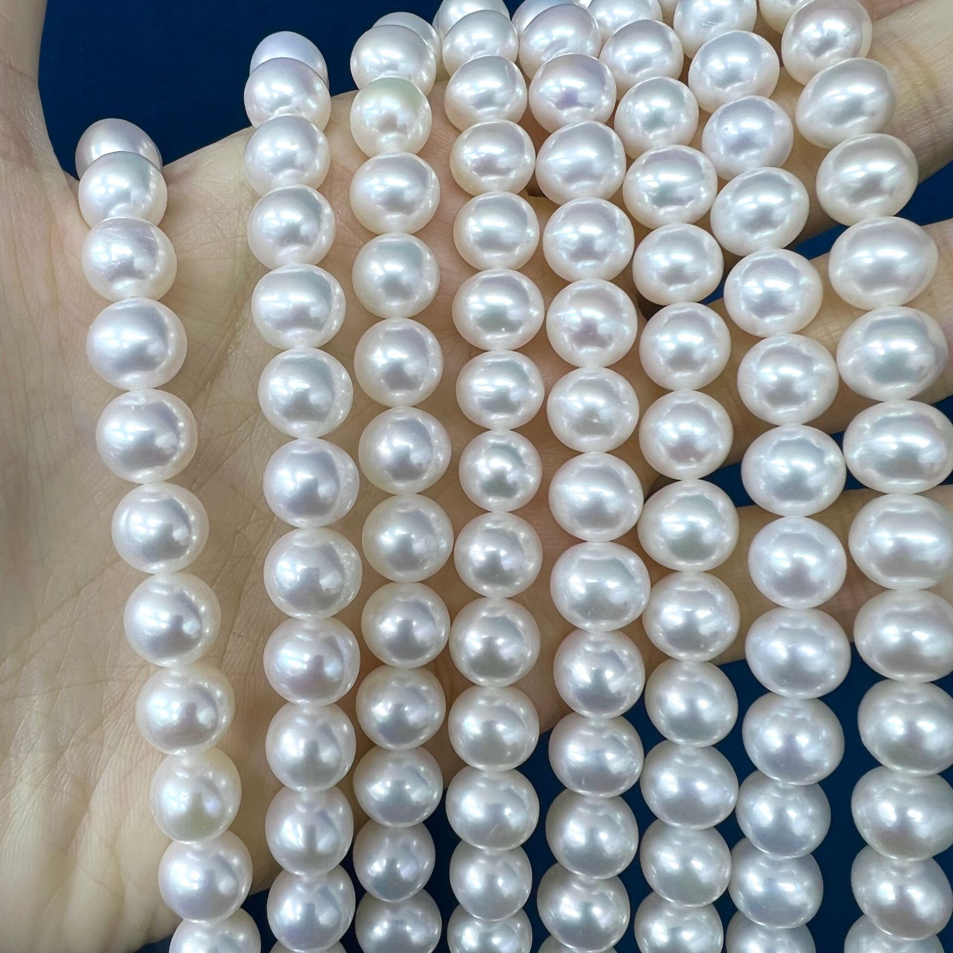 8 ~ 9mmmm freshwater non -nuclear pearl mothers chain S925 silver…