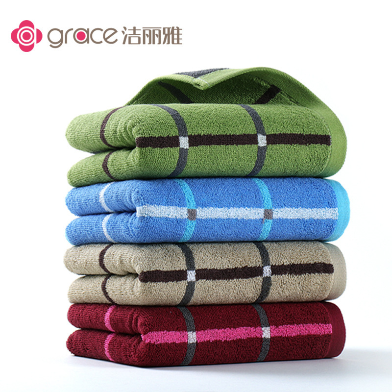 Jie Liya Towel 0114 Pure Cotton Face Wash Towel for Home Use for Adults and Men, Soft, Absorbent, Thickeneded Towel, 100% Cotton, Type a