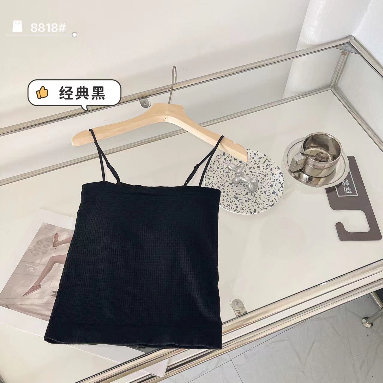 Nuevo Chaleco de waffle puro algodón sin costuras de una sola pieza taza fija abrigo de pecho todo partido ropa exterior chaleco casual