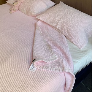 Ju Soft~Foreign Trade Korean Sand-Washed Jelly Tencel Bed Cover Three-Piece Set One-Piece Dyed Quilted Quilted Tencel Bed Cover