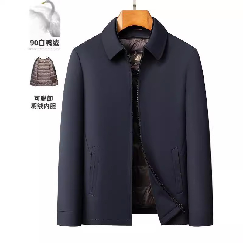 Down Jacket Men's Winter Thickened Coat Casual Short Middle-aged Laps Cadre Dad Executive Jacket Top