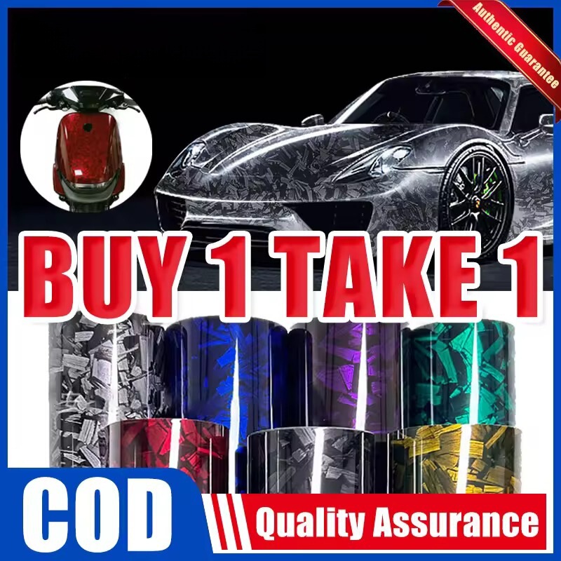 Cross-Border Hot-Selling Pet Forged Carbon Fiber Color-Changing Stickers for Center Console Interior, Glossy Black Rearview Mirror and Car Body Film