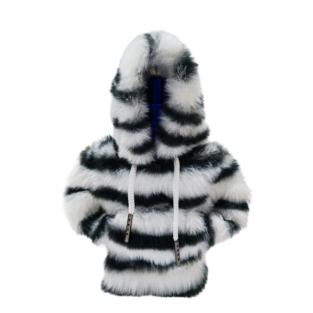 Cross-border plush car gear lever decorative gear handle headgear vests with hat lining protection anti-hand lever gear shift position accessories