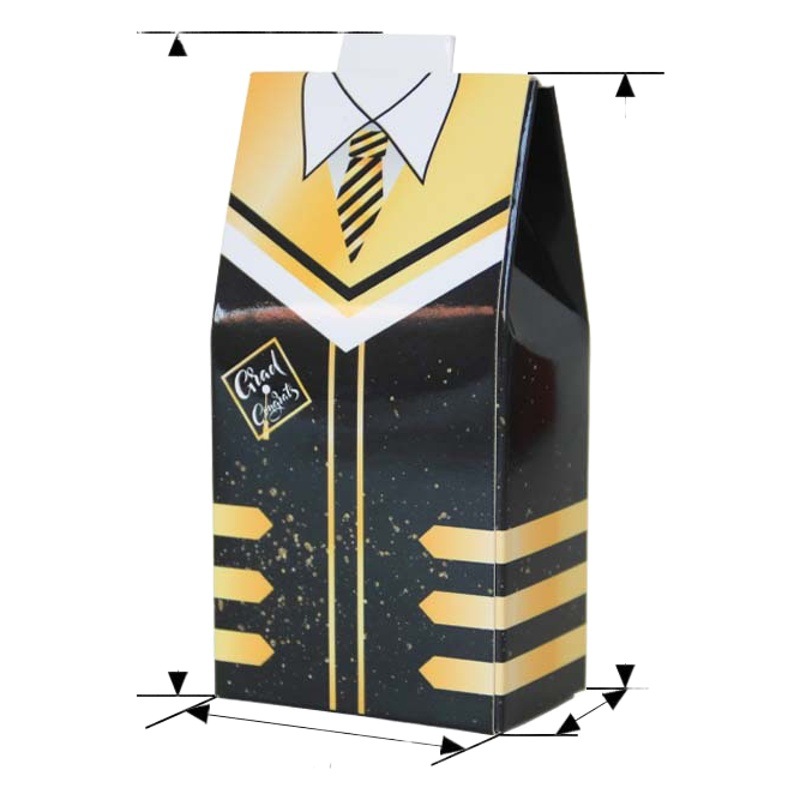 Estilo europeo creativo estudiante sombrero caja de dulces nueva ropa de estudiante caja de dulces fiesta de graduación celebración volver caja de embalaje de regalo