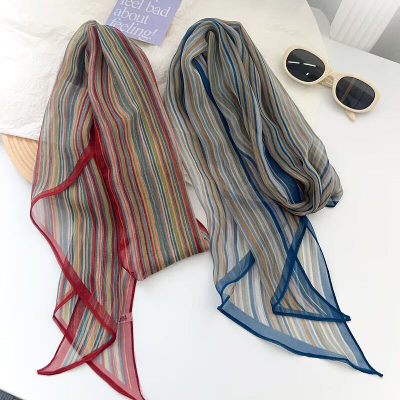 2026 Summer New Style High-End and Stylish Silk Scarf for Women, Fashionable Long Ribbon Neck Accessory Scarf 2026 Summer New Style High-End and Stylish Silk Scarf for Women, Fashionable Long Ribbon Neck Accessory Scarf