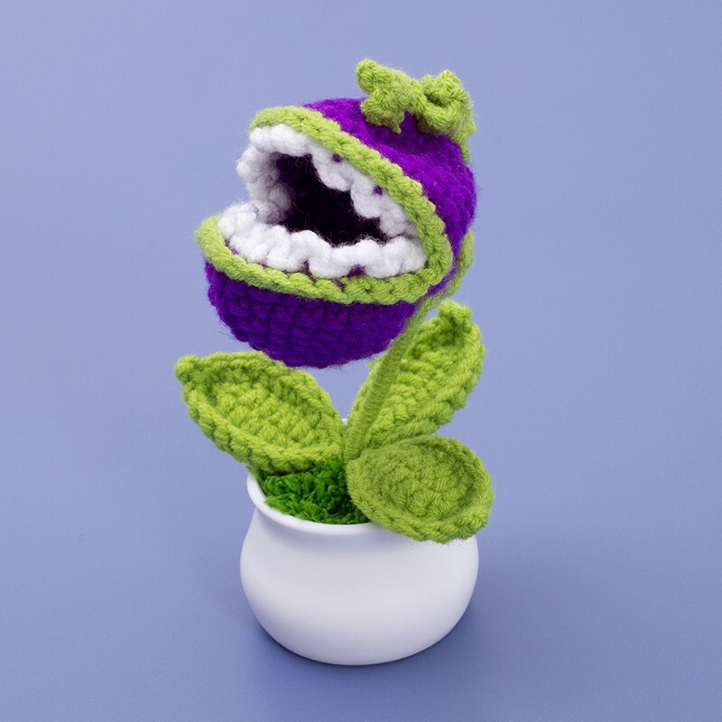 完成したウールひまわり鉢植えスズラン造花チューリップデスクトップ装飾品バレンタインデー教師クラスメートギフト|undefined