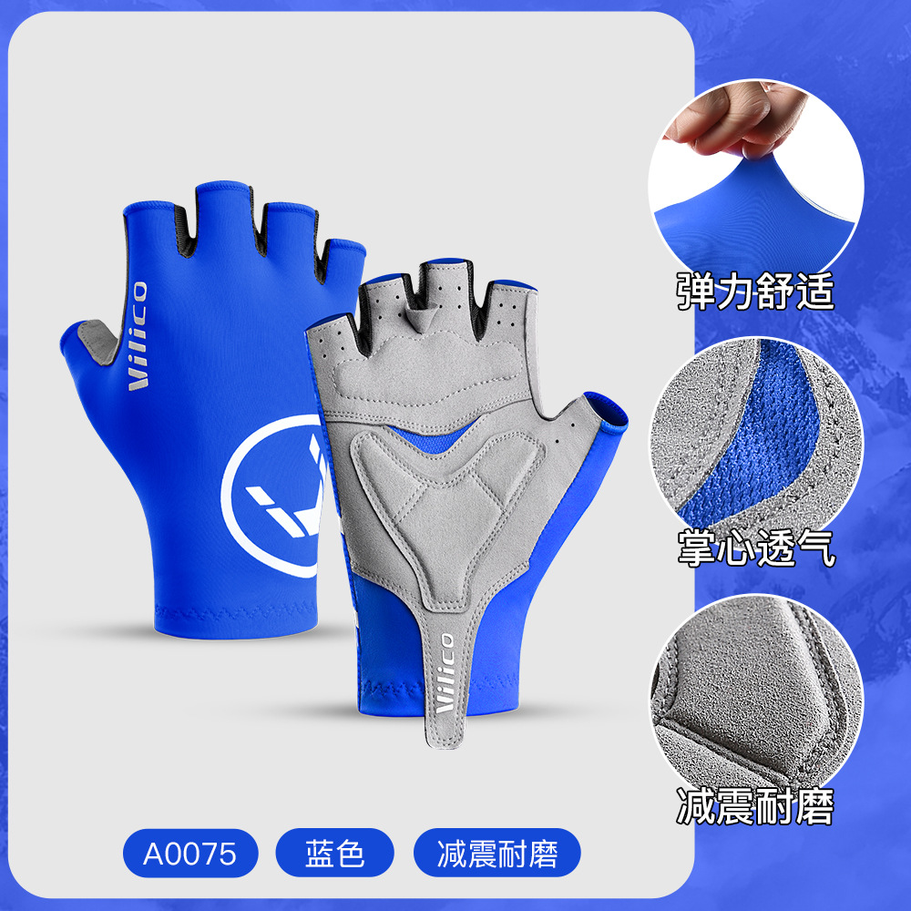 Guantes de ciclismo para hombre, guantes de verano para bicicleta de carretera, nuevos guantes de medio dedo para bicicleta, absorbentes de golpes, transpirables, resistentes al desgaste, equipo de protección para deportes al aire libre para mujer