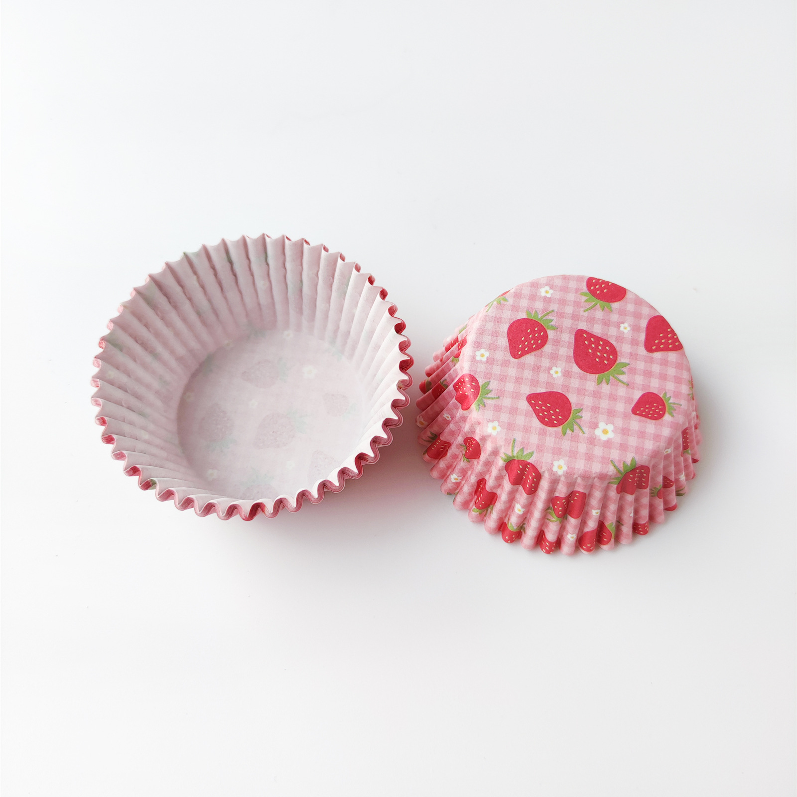 100 pcs / caja Xue Mei Niang soporte de papel para pastel medio soporte de papel para hornear tazas de papel muffin relleno soporte de papel a prueba de aceite