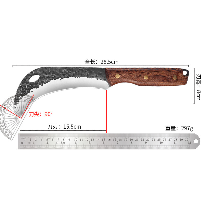メーカー直売のハンマーの紋様はザクロ蓮の刀の手羽先の木の柄を鍛えて殻の器のパイナップルの蜜のサトウキビの戸の野外の鎌の曲がった刀を開けます。|undefined