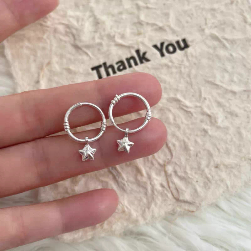 Exquisite Star Hoop Stud Earrings For Women Light Luxury Design_voghion.com